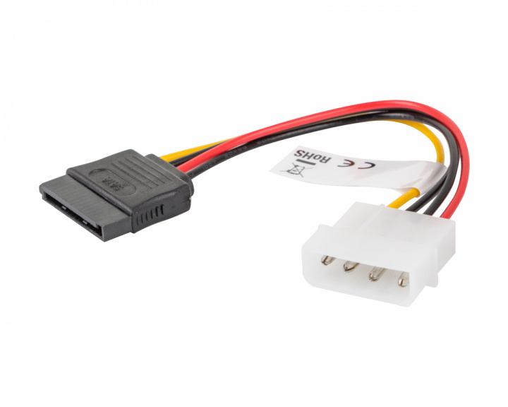 Lanberg Molex (Han) til SATA (Hun) Kabel 15cm