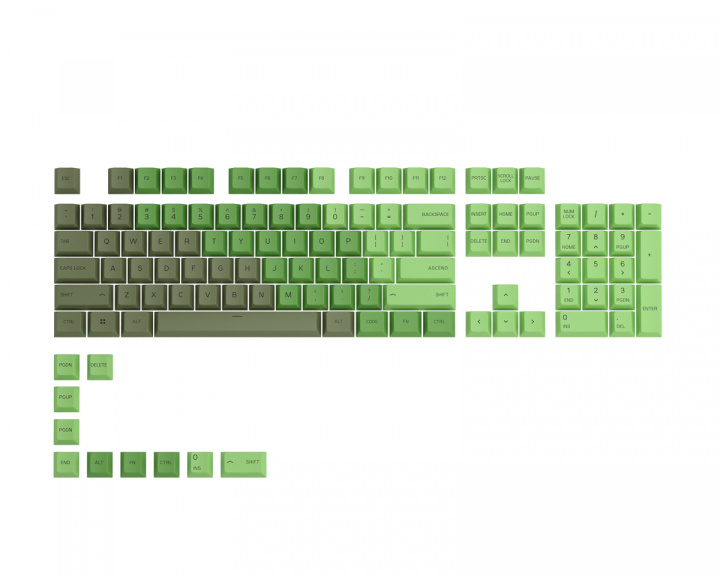 Glorious GPBT Keycaps - 114 PBT Caps ANSI US Layout - Olive (DEMO)