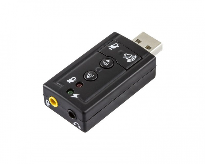 Deltaco USB Lydkort 7.1 2x 3,5mm (DEMO)