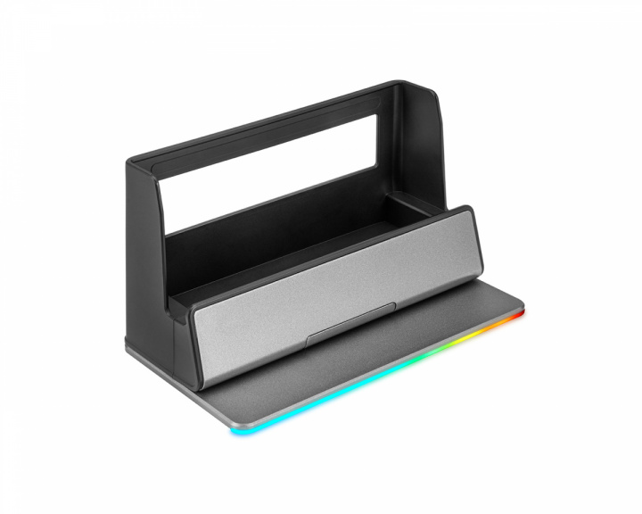 MaxMount Universal Device Organizer with RGB - Skrivebordsopbevaring, Grå (DEMO)