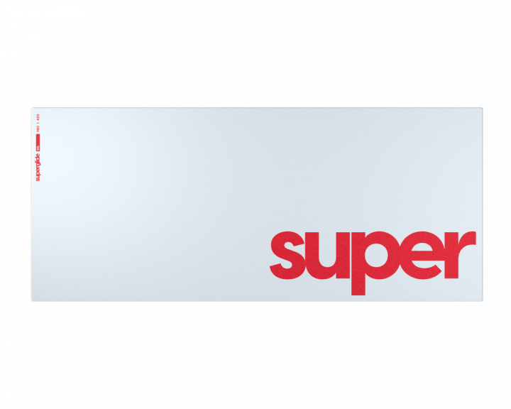 Superglide Glas Musemåtte - Supersize - XXL - Hvid (DEMO)