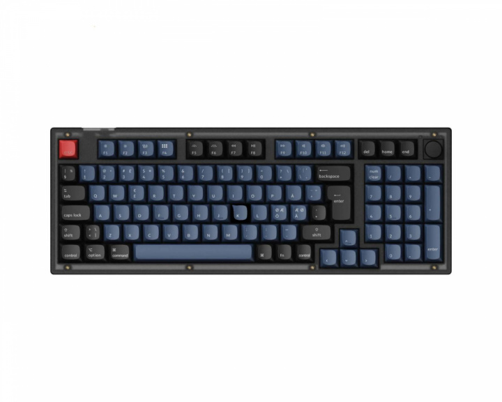 Keychron V5 QMK 96% RGB Knob Hotswap Tastatur - Frosted Black [K Pro Red] (DEMO)