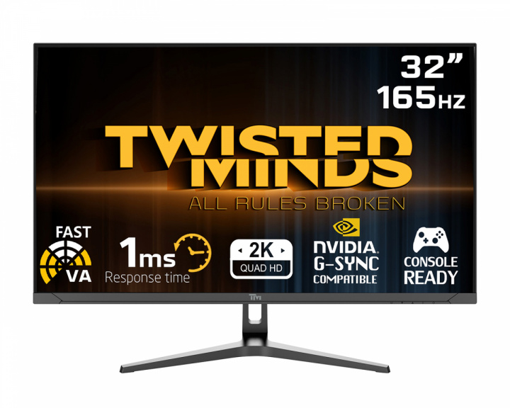 Twisted Minds 32” QHD, 165Hz, VA, 1ms, HDMI 2.1, HDR Gamingskærm (DEMO)