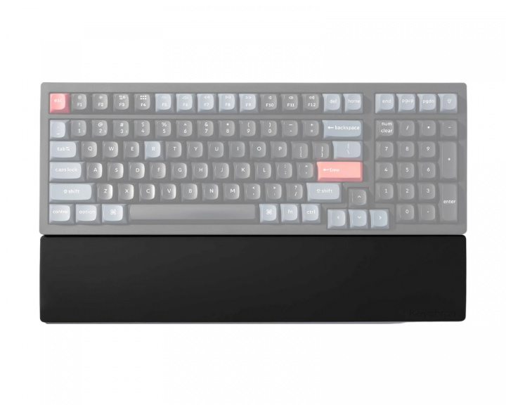 Keychron Silikone Palm Rest til K4 Pro/Q5/V5/V5 Max - Sort Håndledsstøtte (DEMO)