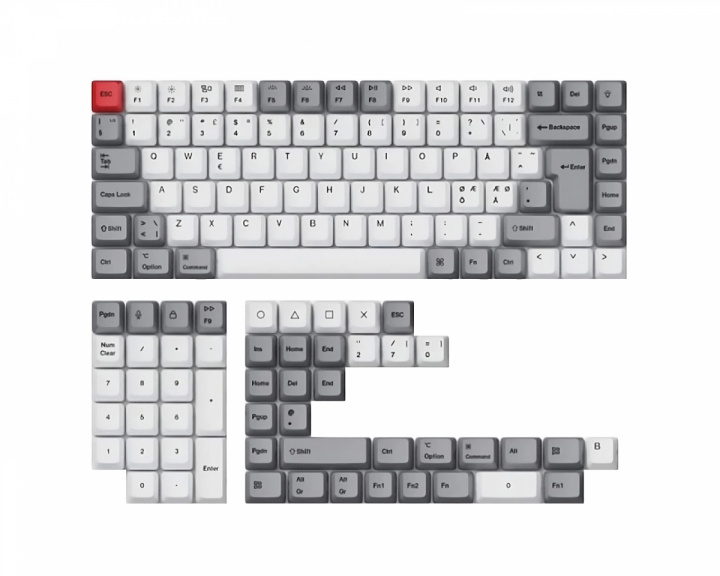 Keychron Cherry Profile Dye-Sub PBT Keycap set ISO Nordic - Retro (DEMO)