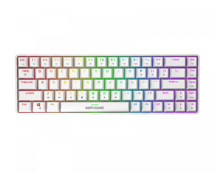 Fifine AmpliGame GK1W ANSI Gaming Tastatur - Hvid (DEMO)