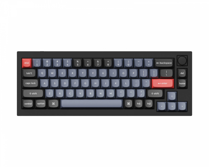 Keychron Q2 Hotswap Knob ISO Tastatur - Sort [Gateron G Pro Red] (DEMO)