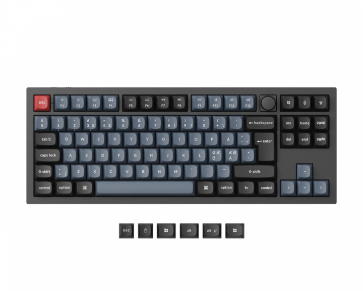 Keychron Q3 Pro Hotswap Knob ISO Tastatur – Sort [K Pro Red] (DEMO)