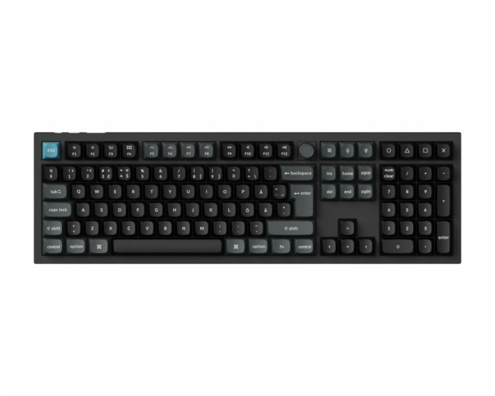 Keychron Q6 Ultra 8K Hotswap Knob Trådløst ISO Tastatur - Sort [Silk POM Red] (DEMO)
