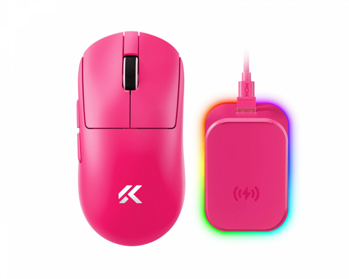 MCHOSE A7 V2 Ultra Plus Trådløs Mus - Rose Red (DEMO)