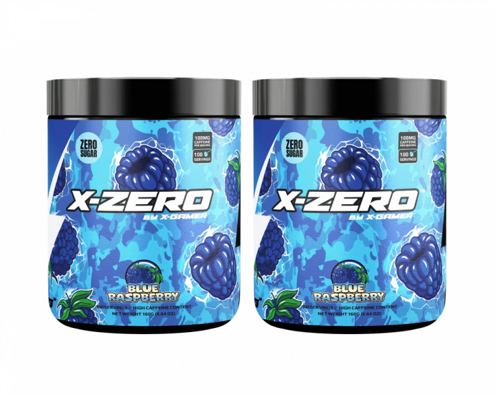 X-Gamer X-Zero Blueraspberry - 2 x 100 Portioner