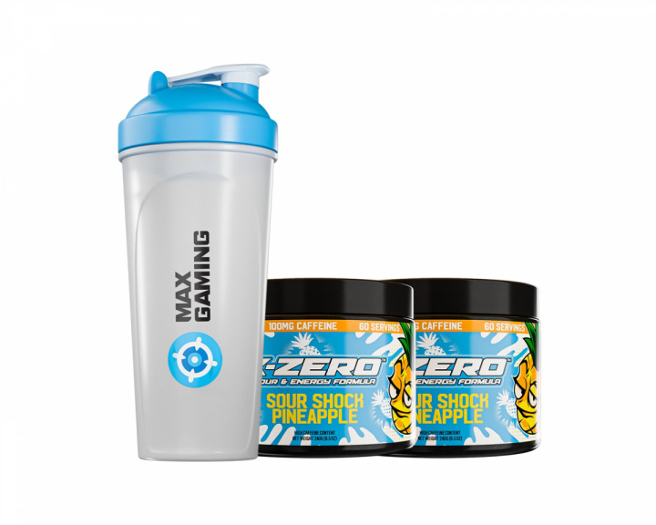 X-Gamer X-Zero Sour Shock Pineapple - 2 x 60 Portioner + Shaker