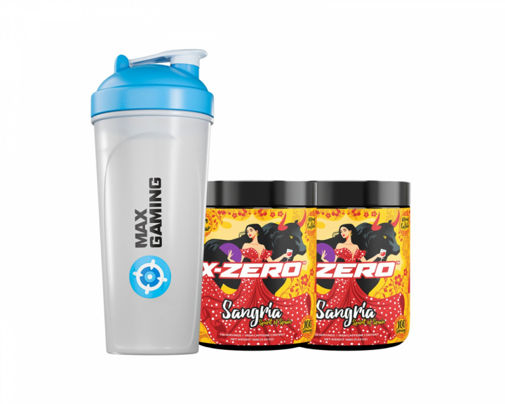 X-Gamer X-Zero Sangria - 2 x 100 Portioner + Shaker