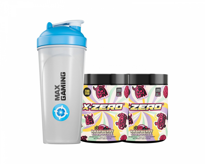 X-Gamer X-Zero Raspberry Liquorice - 2 x 100 Portioner + Shaker