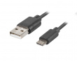 USB 2.0 Kabel MICRO-B til USB 1 Meter QC 3.0 Sort