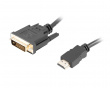 HDMI til DVI-D Dual Link Kabel (5 Meter)