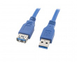 USB Forlængerkabel 3.0 AM-AF Blå (1.8 meter)