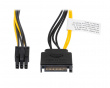 15-pin SATA (han) til 6-pin PCI Express (han) 20cm