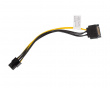 15-pin SATA (han) til 6-pin PCI Express (han) 20cm