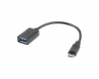 Micro USB (han) til USB-A (hun) 2.0 15cm Adapter OTG