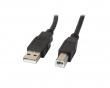 USB-A til USB-B 2.0 Kabel Sort (1.8 Meter)