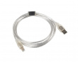 USB-A til USB-B 2.0 Kabel Gennemsigtig (3 Meter)