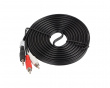 Lydkabel 3.5mm til 2xRCA (5 Meter) Sort