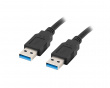 USB-A til USB-A 3.0 Kabel (h/h) Sort (0.5 Meter)