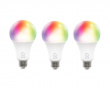 3 pakke RGB LED Lampe E27 WiFi 9W