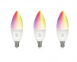3-pakke RGB LED Lampe E14 Wi-Fi