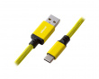 Pro Coiled Cable USB A to USB Type C, Dominator Yellow - 150cm