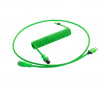 Pro Coiled Cable USB A to USB Type C, Viper Green - 150cm