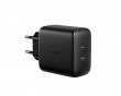 Wall Charger PA-R1S,  2x USB-C, 20 W - Sort Vægoplader