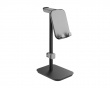 Aluminium Headset Stander og Mobilholder - Sort