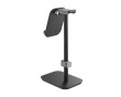 Aluminium Headset Stander og Mobilholder - Sort