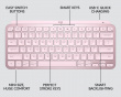 MX Keys Mini Wireless Keyboard - Trådløs Tastatur - Rose