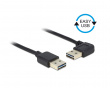 Easy USB 2.0 - USB-A (Han) til USB-A (Han) Vinklet USB-kabel - 1 Meter