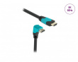 High Speed HDMI-kabel 2.1 Nedad Vinklet - Sort - 1m