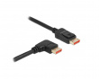 DisplayPort Kabel 1.4 (4k/8k) - Retvinklet - Sort - 1m