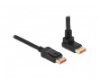 DisplayPort Kabel 1.4 (4k/8k) - Opad Vinklet - Sort - 1m