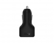 Car Charger CC-S3, 2xUSB-A, 24 W - Sort Hurtig Oplader til Bil