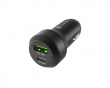 Coney Hurtig Oplader til Bil - 1x USB-A 1x USB-C 48W PD 3.0 - Sort