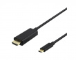 USB-C til HDMI Kabel 4k 60Hz Sort - 1m