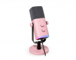AMPLIGAME AM8 RGB USB/XLR Mikrofon - Dynamisk Mikrofon - Lyserød