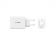 Wall Charger GaN, 65 W, 2x USB-C, 1x USB-A, 3-Port Charger - Vægoplader