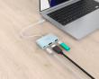 USB-C til HDMI 4K og USB Type-A med 90W Strømforsyning - Blå