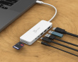 USB-C Multi-Port Hub med 60W Strømforsyning - Hvid