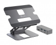 Justerbart Laptopstativ i Aluminium med 4K USB-C Mini Dockingstation