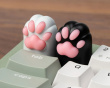Kitty Paw Silicone Aluminum Alloy Artisan Keycap - Sort Kitty Paw Silicone Aluminum Alloy Artisan Keycap - Sort