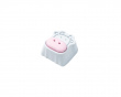 Cute Cow Silicone Aluminum Alloy Artisan Keycap - Hvid